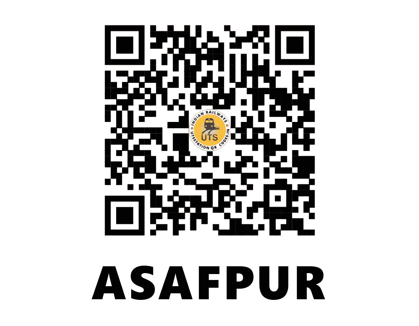 UTS QR Code for ASAFPUR - AFR (NR - UTTAR PRADESH)